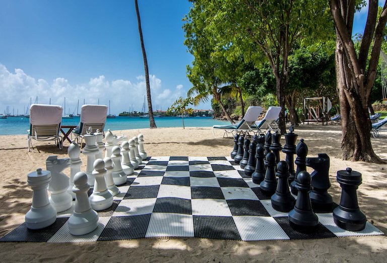 Life size Chess at Grenada resort
