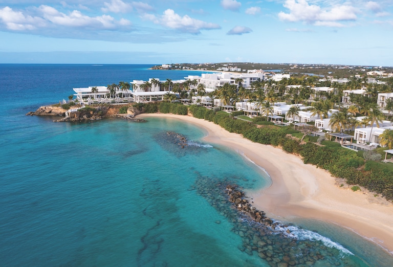An aerial view of the Four Seasons in Anguilla