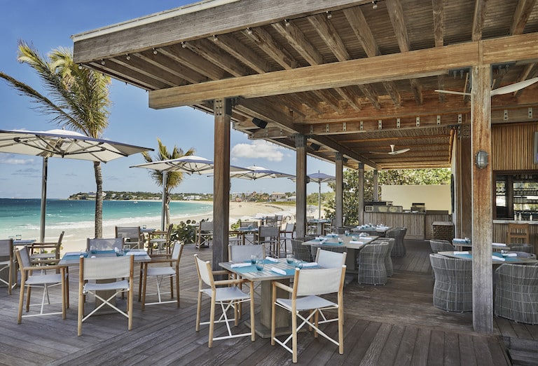 Oceanside dining at Four Seasons Anguilla
